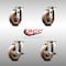 Service Caster 4 Inch 316SS High Temp Glass Filled Nylon Swivel Top Plate Caster Brakes, 2PK SCC-SS31620S414-GFNSHT-2-TLB-2 - alternate 4